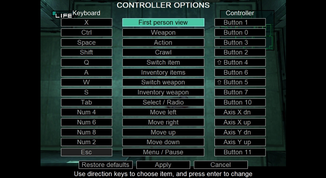 METAL GEAR SOLID - controls charts – GOG SUPPORT CENTER
