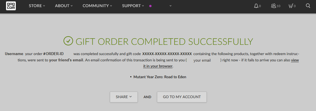 FAQ: Gift codes – GOG SUPPORT CENTER