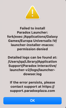 EU4 Launcher error  Paradox Interactive Forums